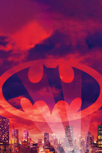 Batman 1989 Logo Red 5k