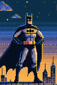 Batman 8 Bit (320x568) Resolution Wallpaper