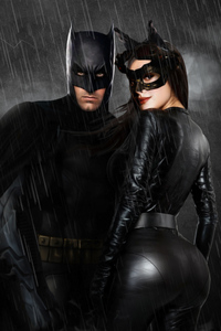 Batman And Catwoman Artwork (2160x3840) Resolution Wallpaper