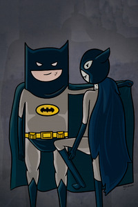640x960 Batman And Catwoman
