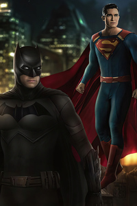 Batman And Superman 4k 2020 (640x1136) Resolution Wallpaper