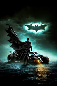 Batman And The Signal (360x640) Resolution Wallpaper