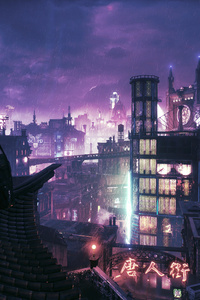 Batman Arkham Knight City 4k (480x800) Resolution Wallpaper