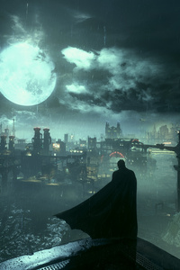 Batman Arkham Knight The Defender Of Gotham 4k (640x960) Resolution Wallpaper