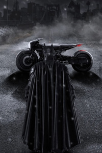 1125x2436 Batman Batcycle Roaming Gotham