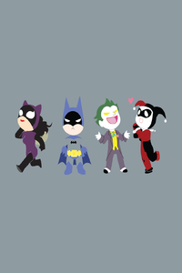 Batman Batgirl Joker Harley Quinn Artwork