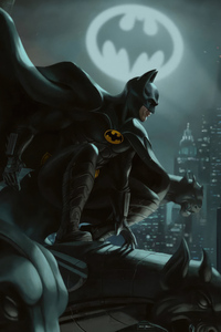 Batman City Gotham 4k (640x1136) Resolution Wallpaper