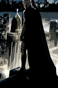 Batman Cityscape 4k (640x1136) Resolution Wallpaper