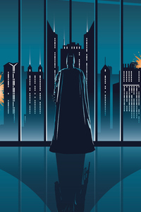 Batman Dark Knight Minimal 4k (1080x2160) Resolution Wallpaper