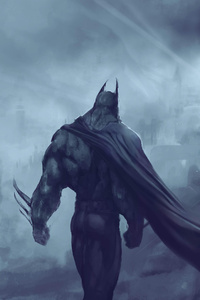 Batman Darkscape (320x568) Resolution Wallpaper