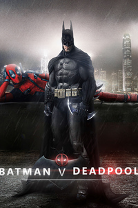 480x800 Batman Deadpool 4k