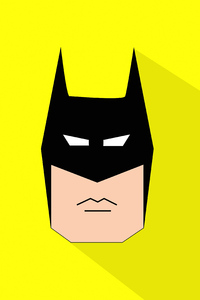 Batman Face Logo Minimal 5k
