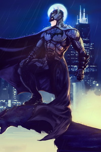 Batman Gotham 4k Artwork (480x800) Resolution Wallpaper