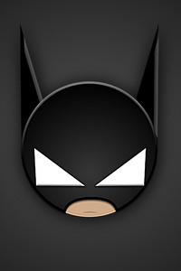 Batman Head Minimal 4k (1125x2436) Resolution Wallpaper