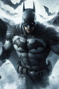 Batman Icon Of Power (320x480) Resolution Wallpaper
