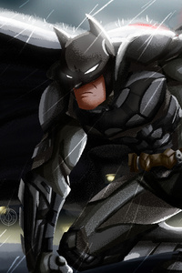 Batman Illustration 4k New (1080x2160) Resolution Wallpaper