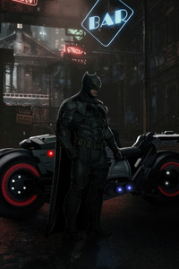 Batman In Cyber World (1440x2560) Resolution Wallpaper