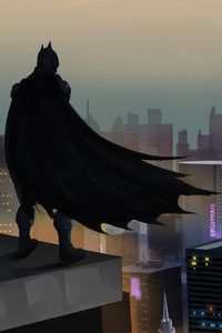Batman In Gotham City 4k (1125x2436) Resolution Wallpaper