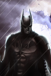 Batman In The Rain 4k (480x800) Resolution Wallpaper