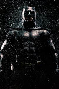 Batman In The Rain (320x568) Resolution Wallpaper