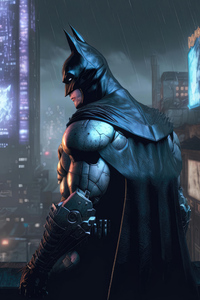 Batman Keeping The City Safe (240x400) Resolution Wallpaper