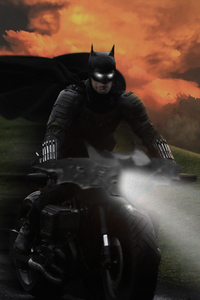 Batman On Batcycle 4k