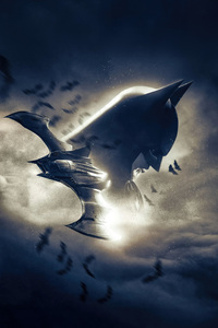 Batman On The Batpod Mission (240x400) Resolution Wallpaper