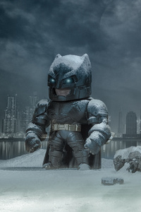 Batman Outside Gotham With Batmobile