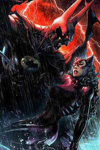 Batman Red Rain 4k (320x480) Resolution Wallpaper