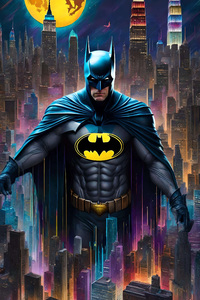 Batman Reign Over Gotham City (640x1136) Resolution Wallpaper