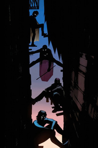 Batman Robin Redhood Nightwing (360x640) Resolution Wallpaper