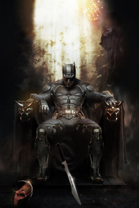 Batman Seat Of Power (640x1136) Resolution Wallpaper
