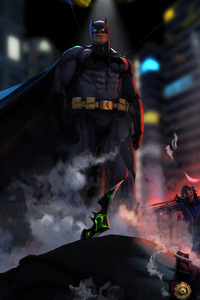 Batman Symbol Of Vigilance (240x320) Resolution Wallpaper
