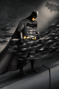 Batman The Bat Lord (320x568) Resolution Wallpaper
