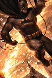 Batman The Dark Knight Returns Artwork (360x640) Resolution Wallpaper