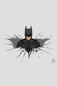 Batman The Dark Knight Suit Minimalism (320x568) Resolution Wallpaper