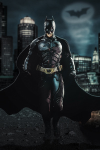 Batman The Dark Knight With Batmobile 4k