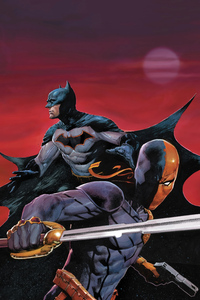 Batman Vs Deathstroke Artwork 4k (1080x2280) Resolution Wallpaper