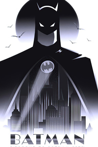 Batman Welcome To Gotham City Minimal 4k (1280x2120) Resolution Wallpaper