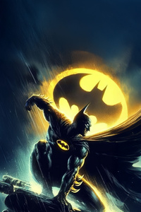 Batman Where Day Meets Night (360x640) Resolution Wallpaper