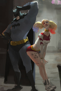 Batman With Little Harley Quinn