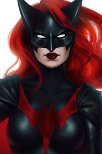 Batwoman Red Hair (1080x2160) Resolution Wallpaper