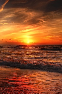 Beach North Sea Sunset