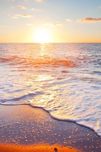 640x960 Beach Shore Sunset