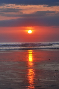 640x1136 Beach Sunset Morning 4k