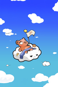 Bear Cloud (640x1136) Resolution Wallpaper