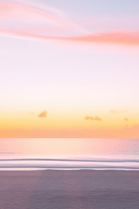 Beautiful Calm Relaxing Sunset At Beach (1242x2668) Resolution Wallpaper