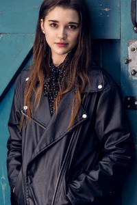 Beautiful Girl In Leather Jacket 5k (240x320) Resolution Wallpaper