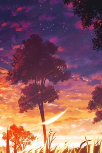 Beautiful Sunset Art (540x960) Resolution Wallpaper