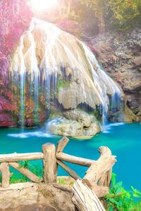Beautiful Waterfall In Thailand (240x400) Resolution Wallpaper